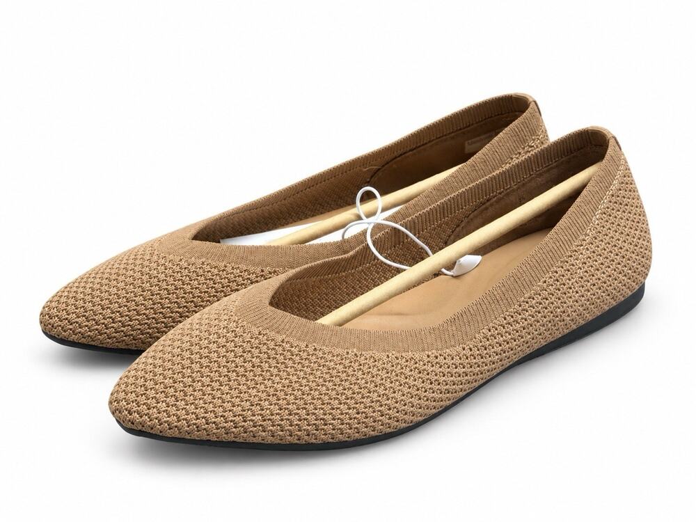 A New Day Women’s Size 6.5 Tan Brown Knit Ballet Flats Slip On NWT